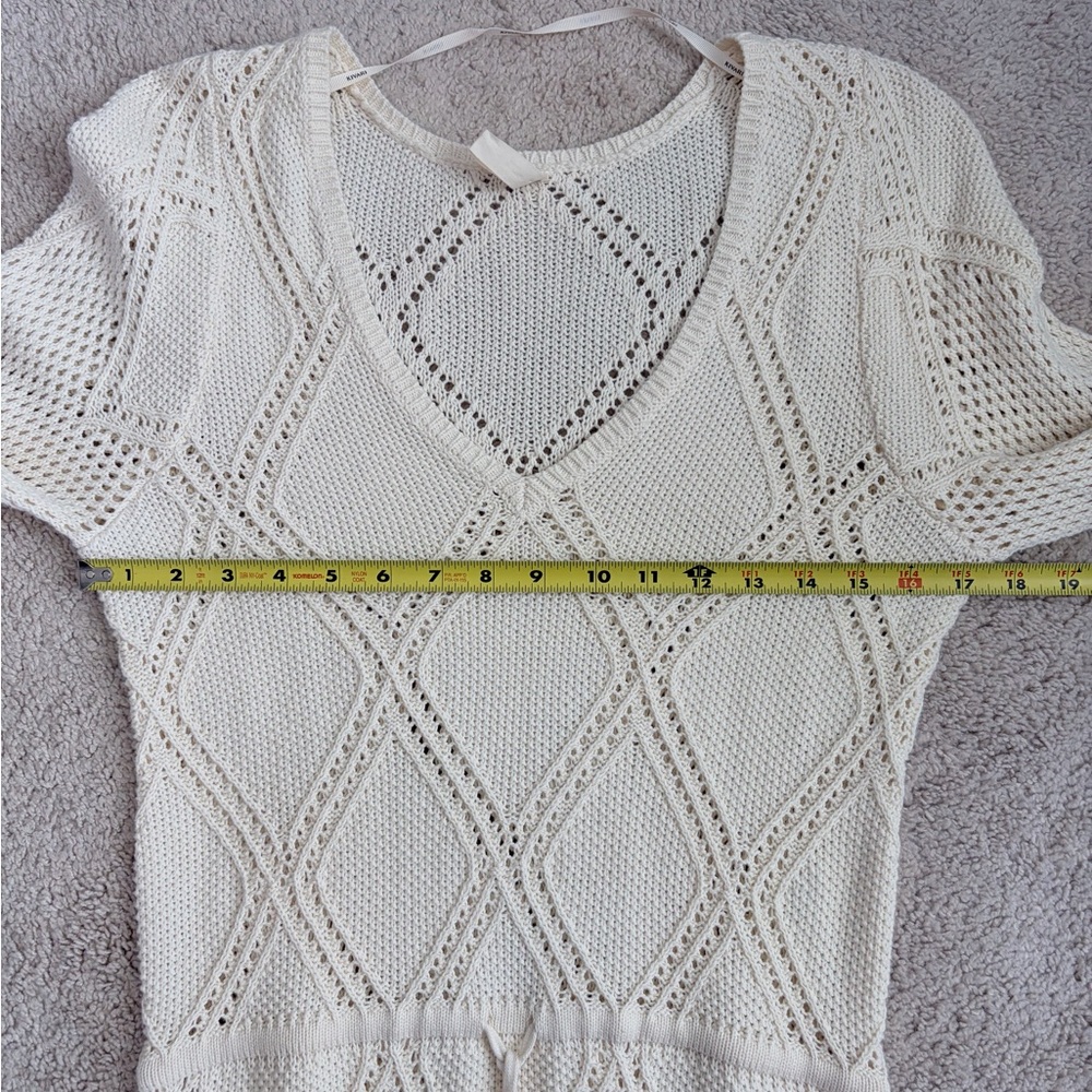 Kivari Samara Knit‎ Dress Cream Maxi Side Slits Women's Size 6 EUC - Picture 16 of 16